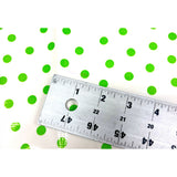 Slightly Imperfect 48x48 Dot Lime Green Oilcloth Tablecloth
