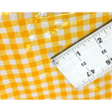 Slightly Imperfect 76" Square Gingham Yellow Oilcloth Tablecloth