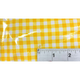 Slightly Imperfect 76" Square Gingham Yellow Oilcloth Tablecloth