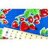 Slightly Imperfect Strawberry Blue Oilcloth Tablecloths
