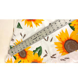 Slightly Imperfect 79" Round Sunflower Oilcloth Tablecloth