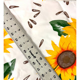 Slightly Imperfect 79" Round Sunflower Oilcloth Tablecloth