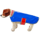 solid blue oilcloth doggie raincoat