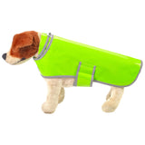 solid lime green oilcloth doggie raincoat