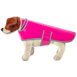 solid pink oilcloth doggie raincoat