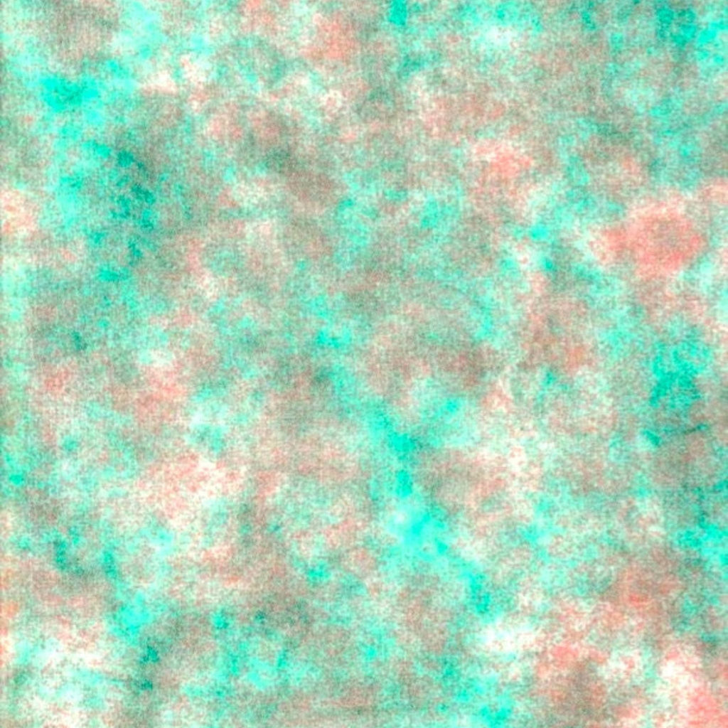 freckled sage sponge paint aqua and orange oilcloth swatch
