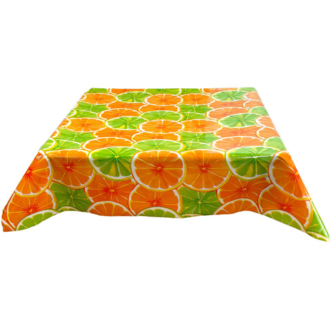 citrus oranges and limes oilcloth tablecloth