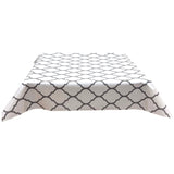 square damask gray oilcloth tablecloth