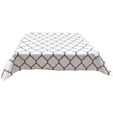 square damask gray oilcloth tablecloth