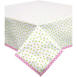 Dot Lime Green Oilcloth Tablecloths
