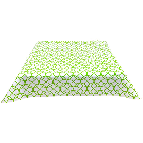 square equestrian chain lime green oilcloth tablecloth
