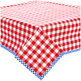 Large Gingham Red Oilcloth Tablecloths