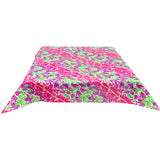 freckled sage santorini flora hot pink oilcloth tablecloth with a simple hem