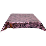 freckled sage zebra black and metallic pink oilcloth tablecloth