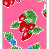 freckled sage strawberry pink oilcloth swatch