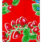 strawberry red oilcloth swatch