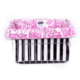 oilcloth bike basket liner in stripe black