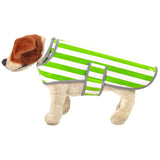 stripe lime green oilcloth doggie raincoat