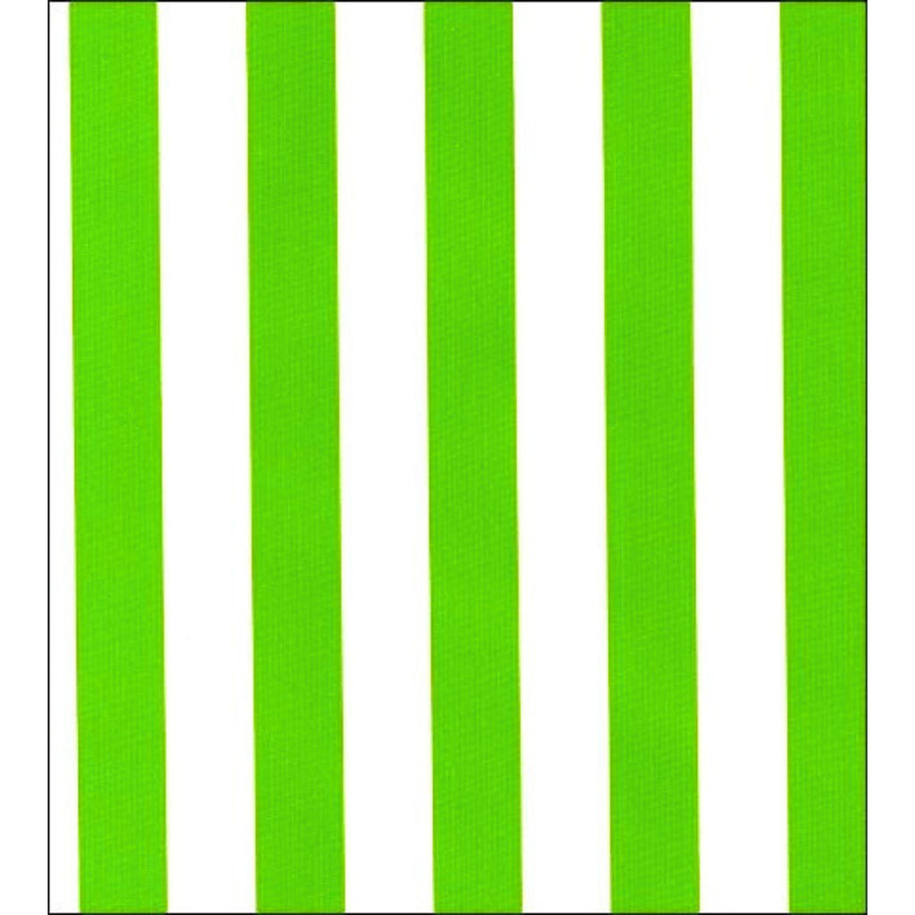 freckled sage stripe lime green oilcloth swatch