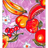 freckled sage sugarcane purple oilcloth swatch