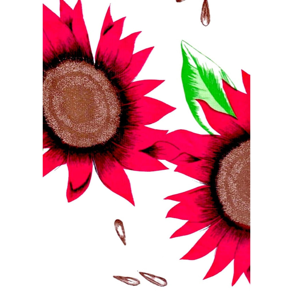 freckled sage sunflower hot pink oilcloth swatch