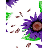 freckled sage sunflower purple oilcloth swatch