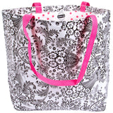 toile black oilcloth market bag