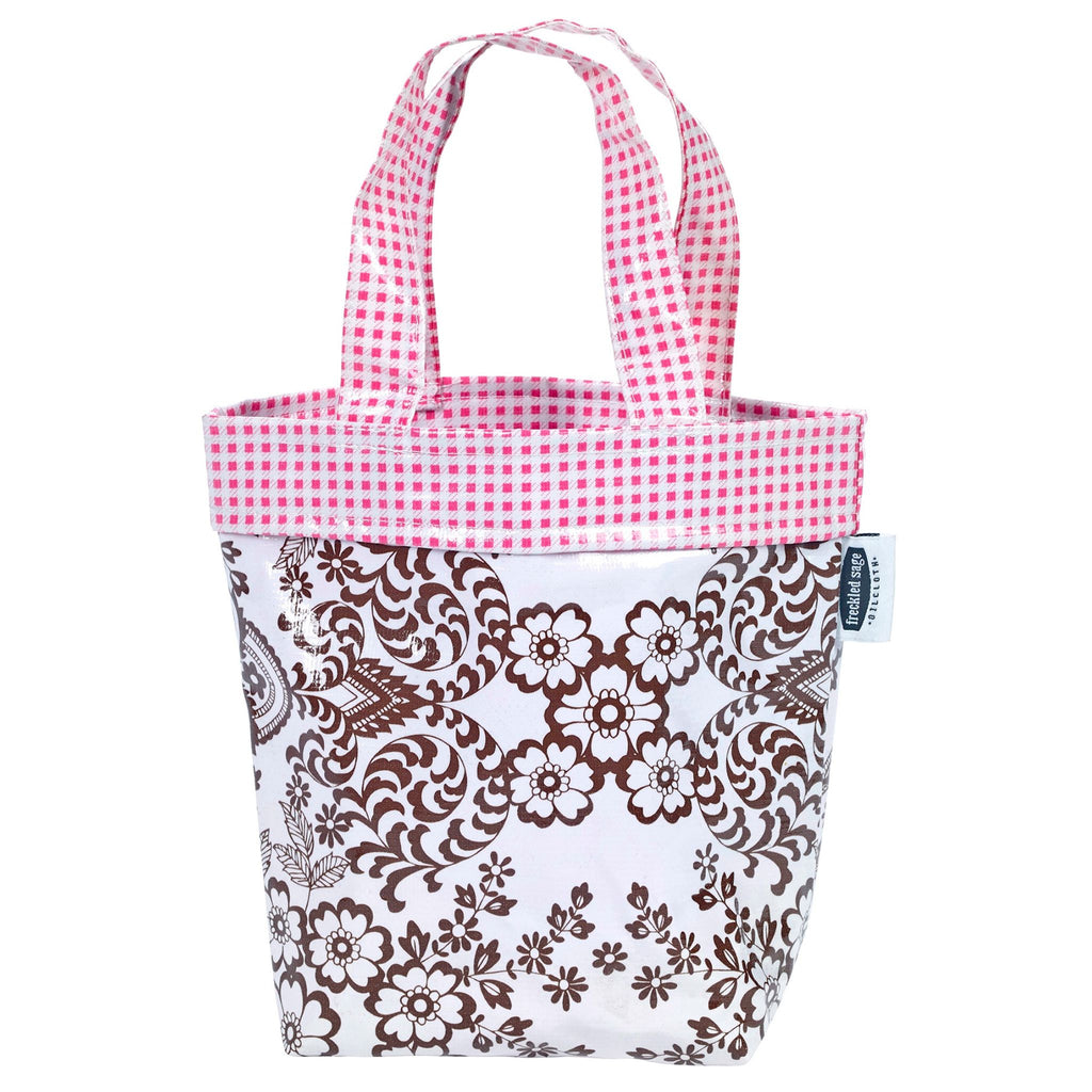 freckled sage toile brown chickee bag