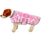toile pink oilcloth doggie raincoat