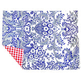 toile navy blue oilcloth placemat