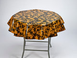 freckled sage round tablecloth day of dead Orange