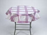 freckledsage.com corn flower purple round tablecloth 