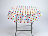 freckledsage.com round tablecloth big dot red