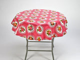 freckled sage doily pink round tablecloth