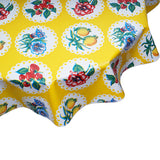 Doily 2 Yellow Round oilcloth tablecloth
