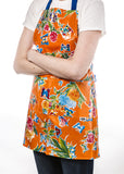 Freckled Sage Oilcloth Apron Edgar's Butterfly Orange