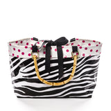 Freckled Sage Oilcloth Bamboo Bag Zebra