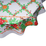English Rose Orange Round oilcloth tablecloth