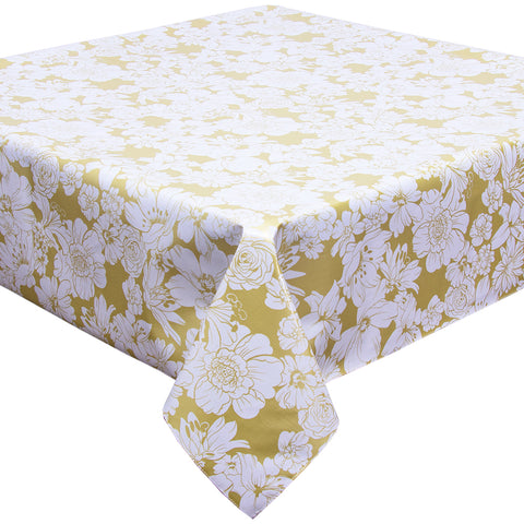 Chelsea Flowers on Gold Tablecloth