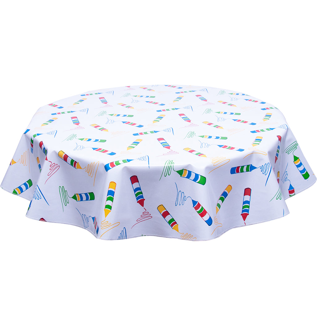 FreckledSage.com Round Crayon Tablecloth