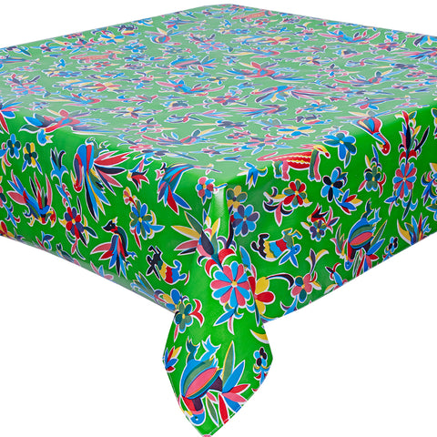 freckled sage animal wonderland lime tablecloth