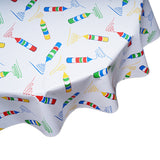 FreckledSage.com Crayons Round Oilcloth Tablecloth