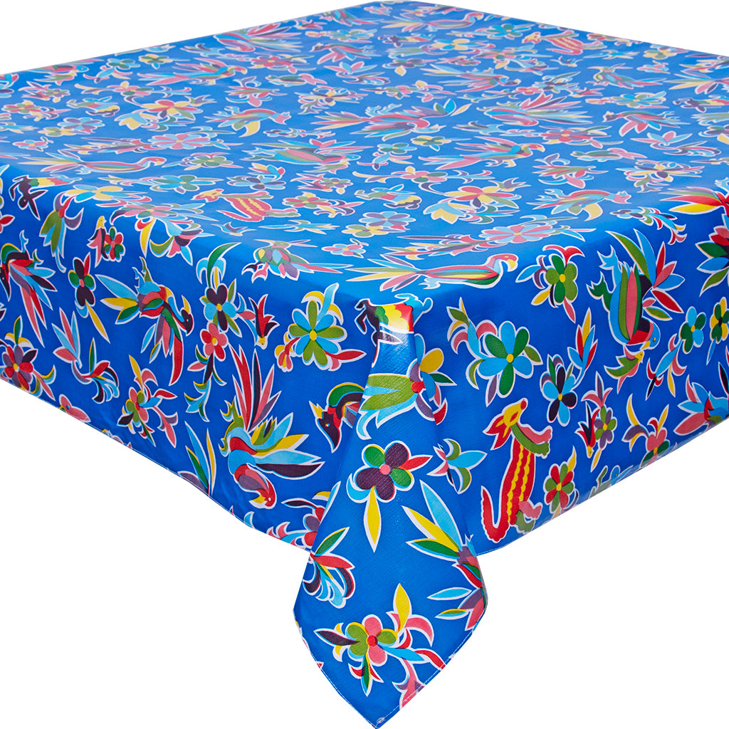 freckled sage animal wonderland blue tablecloth