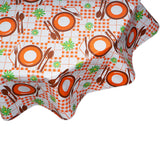 freckled sage orange and brown picnic round tablecloth