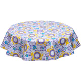freckled sage round tablecloth purple and yellow picnic