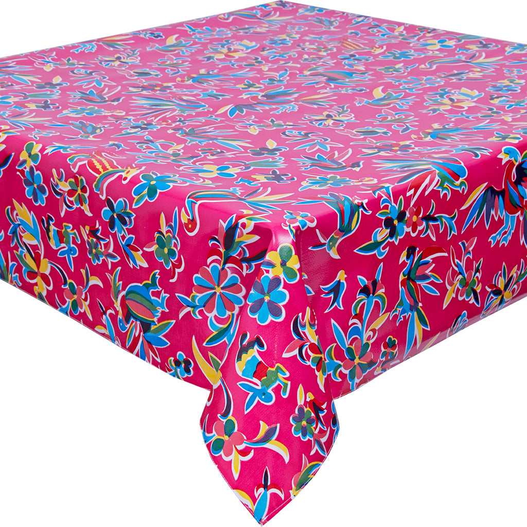 freckled sage animal wonderland pink tablecloth