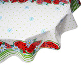 freckled sage watermelon lime round tablecloth