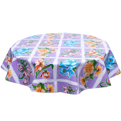 FreckledSage.com Round Sentimental Purple Tablecloth