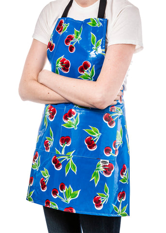 Freckled Sage Aprons Cherry Blue 