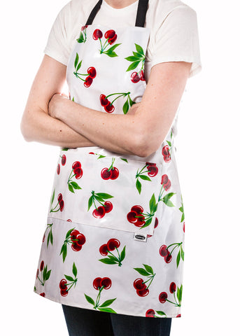 Freckled Sage Aprons Cherry White